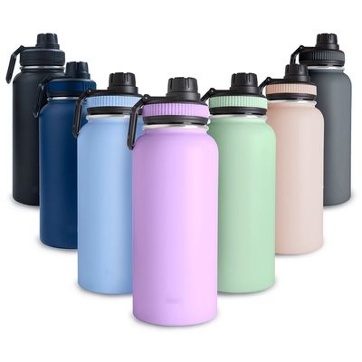 32oz 이중 벽 스테인리스 스틸 병 스포츠 병 손잡이 뚜?? 와 함께 진공 물병