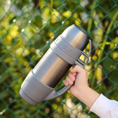 진공 병 1000ML 이중 벽 스테인리스 스틸 테르모스 병 로고와 함께 체육관 병
