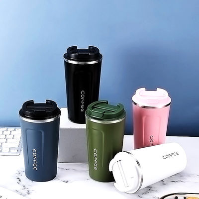 환경 친화적 인 380ml 500ml 지속 가능한 여행을위한 이중 벽화 스테인레스 스틸 텀블러