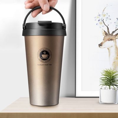 500ml 스테인리스 텀블러 스틸 단열 컵 커피 머그 병 클래식 디자인 스타일