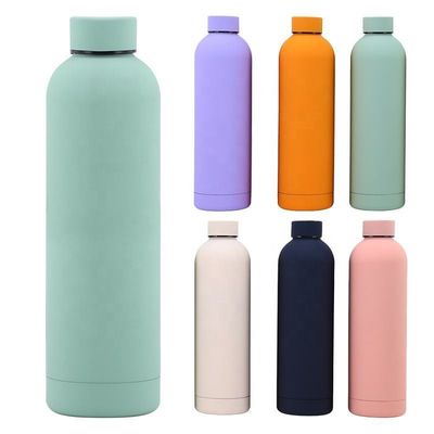 304 스테인레스 스틸 500ml 스포츠 컵 고무 페인트 PP 식품 등급 뚜?? 이 있는 물병