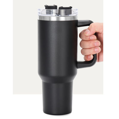 MUGS 사용자 지정 로고 40oz 스테인리스 스틸 단열 커피 텀블러 진공 병 머그