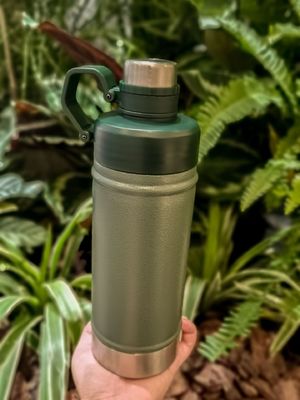 노란색 단열 스테인레스 스틸 스포츠 물병 BPA 무료 진공 병 18oz 25oz 물병