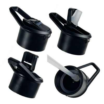 안전 32oz / 1000ml 이중 벽 진공 단열 스테인레스 스틸 물병 짚 뚜??