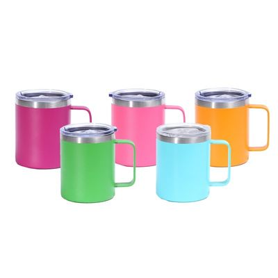 사용자 지정 로고 개인 여행 컵 스테인리스 스틸 컵 성인용 12oz/14oz 용량