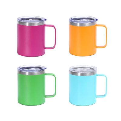 사용자 지정 로고 개인 여행 컵 스테인리스 스틸 컵 성인용 12oz/14oz 용량