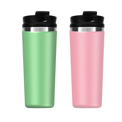 12oz PP 식품 등급 뚜?? 사용자 지정 로고 어드벤처 아웃도어 이중 벽 단열 여행 머그