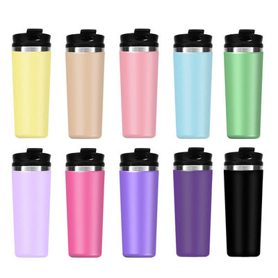 12oz PP 식품 등급 뚜?? 사용자 지정 로고 어드벤처 아웃도어 이중 벽 단열 여행 머그