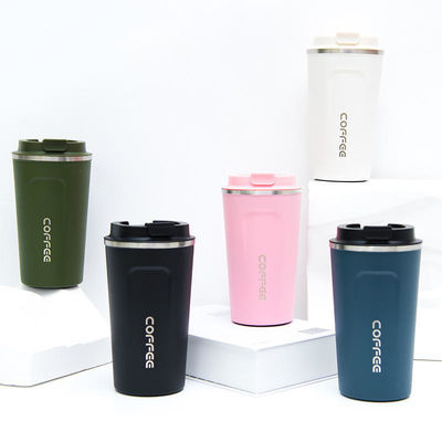 LID 12/17oz 이중 벽 18/8 테르모스 커피 진공 단열 여행 스테인레스 스틸 커피 머그