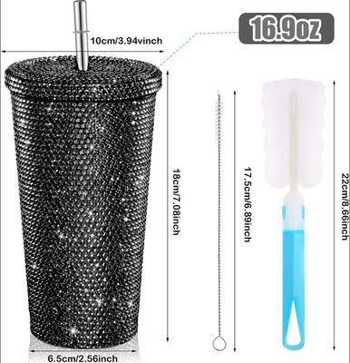 500ML 스테인리스 스틸 진공 고립 커피 텀블러 뚜?? 가 짚과 짚과 함께