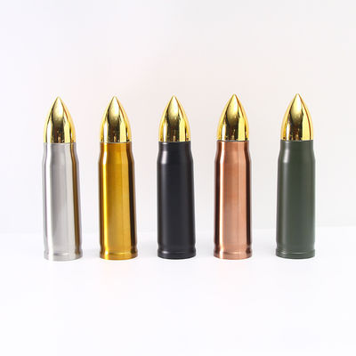 스테인리스 스틸 500ml 총알 두 개의 벽 진공 병 야외 하이킹 및 캠핑