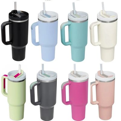 사용자 지정 로고 40 Oz 이중 벽 스테인레스 스틸 여행 텀블러 손잡이 가볍게 이동