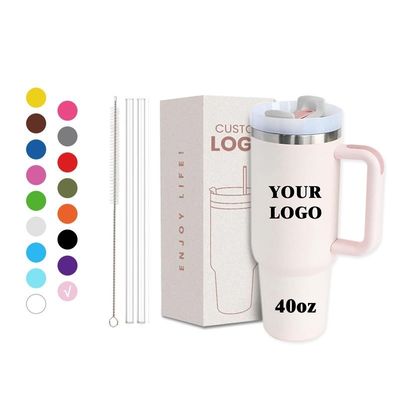 사용자 지정 로고 40 Oz 이중 벽 스테인레스 스틸 여행 텀블러 손잡이 가볍게 이동