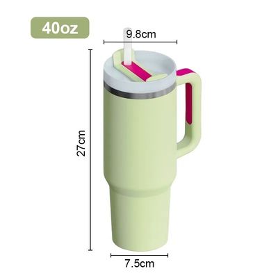가출 방지 40oz 스테인리스 스틸 손잡이 컵 여행 및 야외 활동용 텀블러