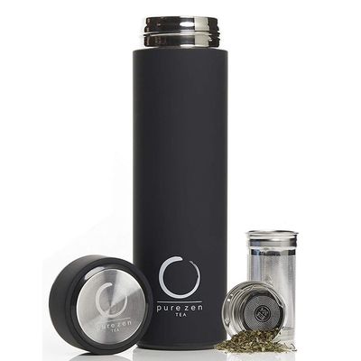 스테인레스 스틸 304 이중 벽 500ml 진공 병 차 사용자 지정 로고 조각