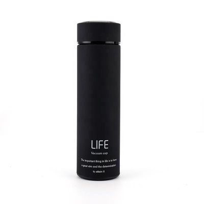 스테인레스 스틸 304 이중 벽 500ml 진공 병 차 사용자 지정 로고 조각
