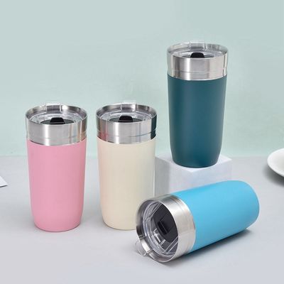 500ml 용량 휴대용 스테인레스 스틸 커피 컵 이동 중 개인화 커피