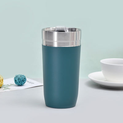 16oz 단열 여행 컵과 슬라이딩 뚜?? 터블러 스테인레스 스틸 이중 벽 열 컵
