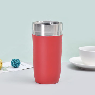 16oz 단열 여행 컵과 슬라이딩 뚜?? 터블러 스테인레스 스틸 이중 벽 열 컵