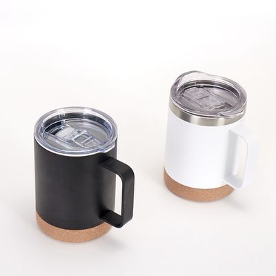 스테인레스 스틸 진공 단열 커피 머그 코크 베이스 12oz 16oz 넓은 입 디자인