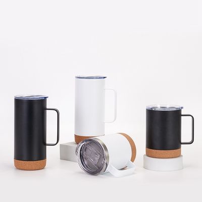 스테인레스 스틸 진공 단열 커피 머그 코크 베이스 12oz 16oz 넓은 입 디자인