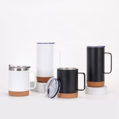 스테인레스 스틸 진공 단열 커피 머그 코크 베이스 12oz 16oz 넓은 입 디자인