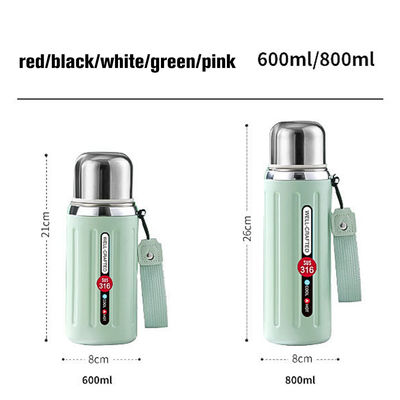 사용자 지정 로고 600ml 800ml 스테인리스 스틸 단열 물병