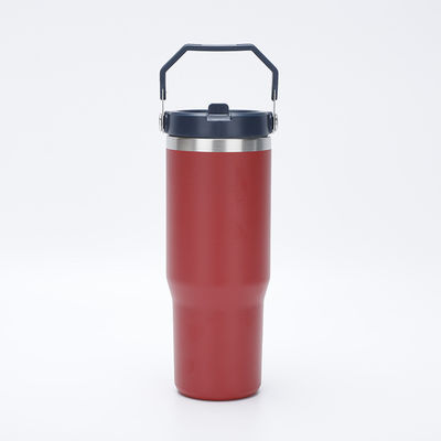 미니멀한 디자인 스타일 30oz BPA 무료 진공 단열 텀블러 플립 빨대 테르모스