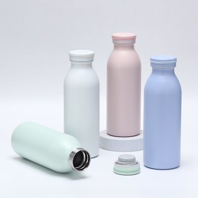 부드러운 고무 페인트 350ml/600ml 이중 벽 격리 스테인레스 스틸 물병